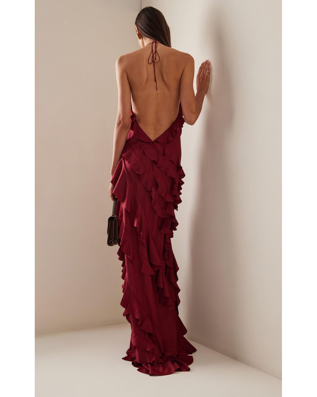 open lace back dress Yulitta Dress L / Red main image 0