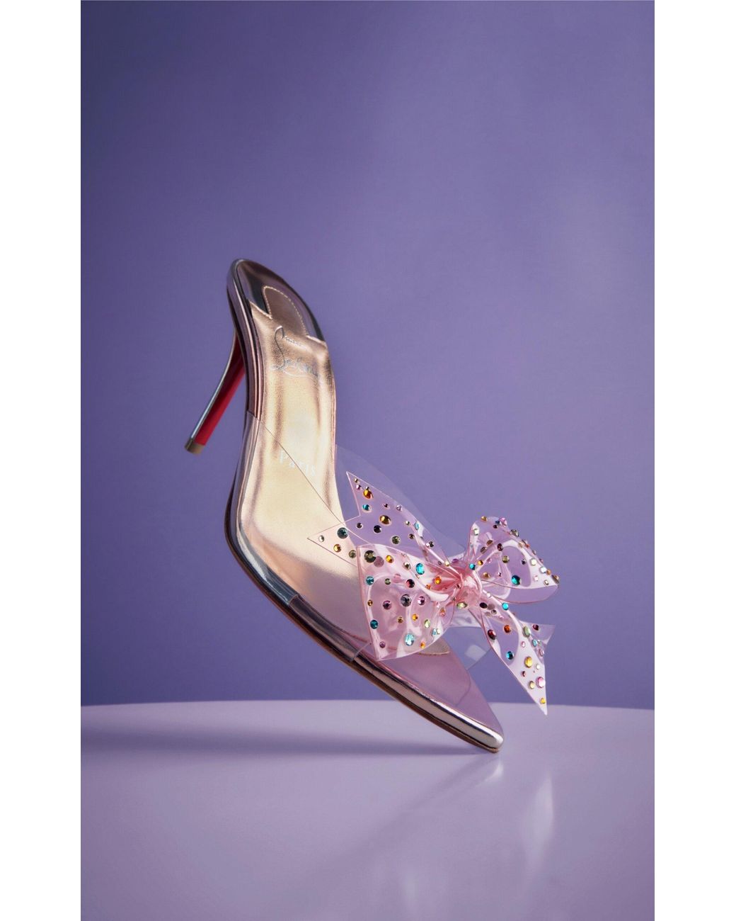 サンダル・ミュール Allen Bow Strass Pop Mules in Blue/Pink Off-White Allen Bow Strass Pop Mules in Blue/Pink | ShopSimon