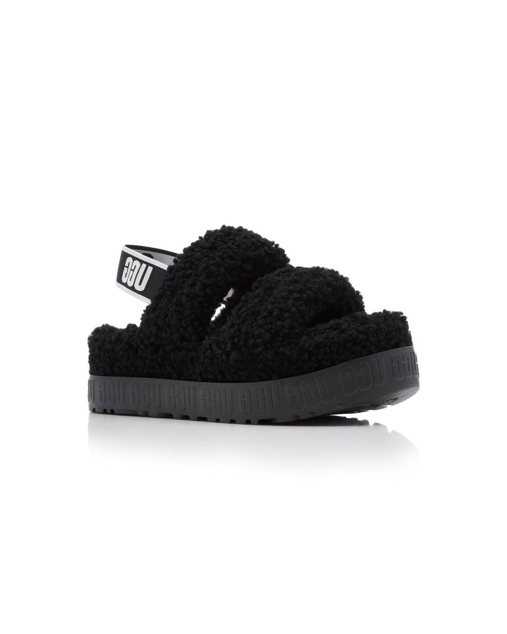 black platform ugg slippers