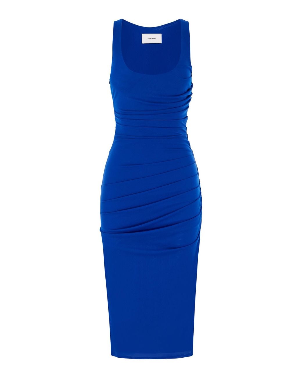 Alex Perry Blue Ruched Singlet Dress
