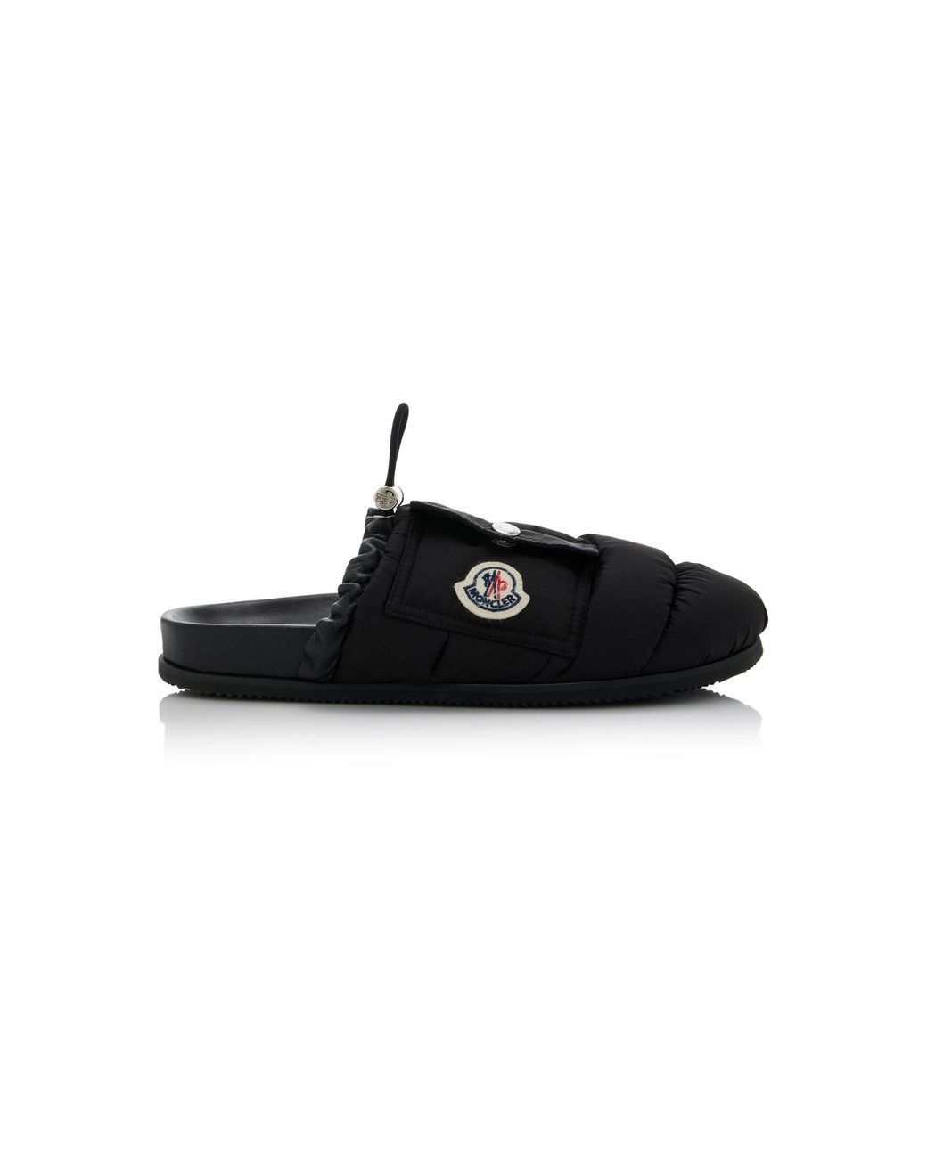 Moncler Black Mon Padded Nylon Mules