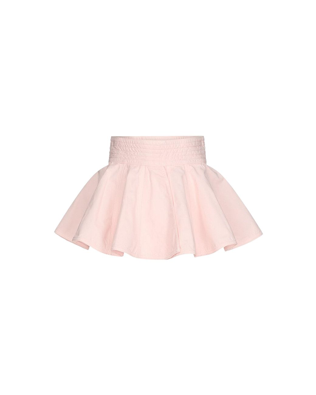 Alaïa Pink Garment-Dyed Denim Peplum Belt