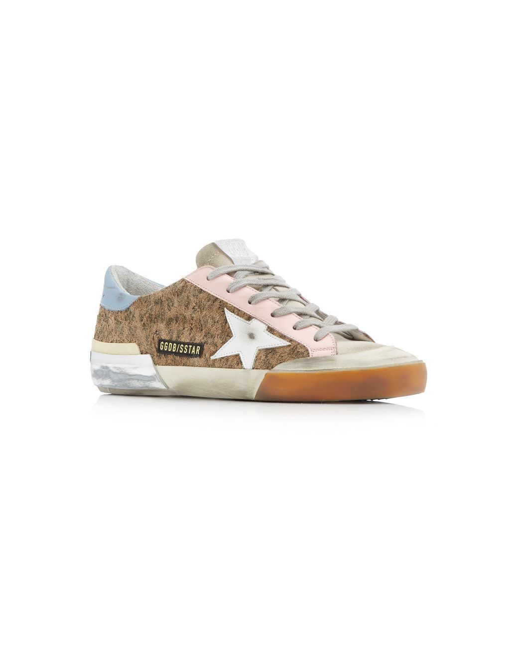 Golden Goose Super-star Penstar Leopard-print Suede And Leather Sneakers in  Brown | Lyst