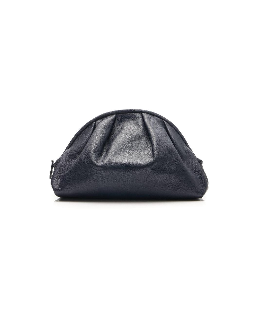 The Row Blue Charlotte Leather Clutch