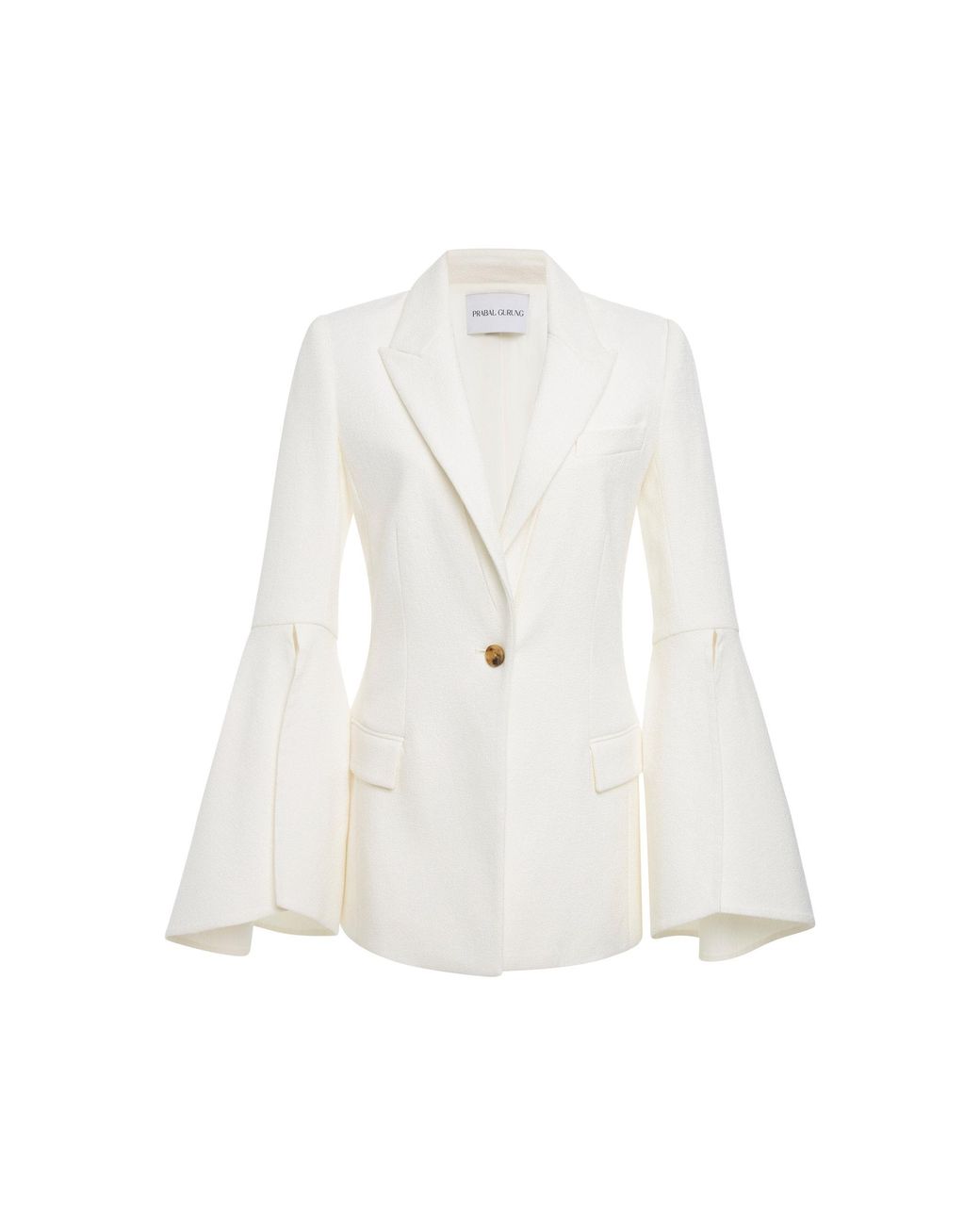 Prabal Gurung Classic Bell Sleeve Jacket in White | Lyst