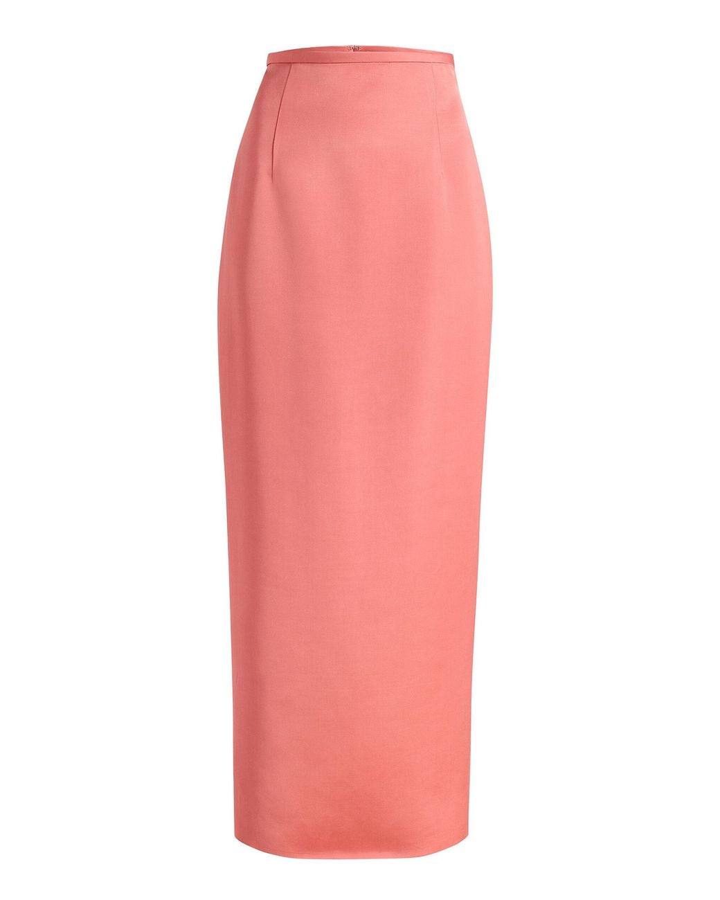 Khaite Pink Winton Satin Midi Skirt