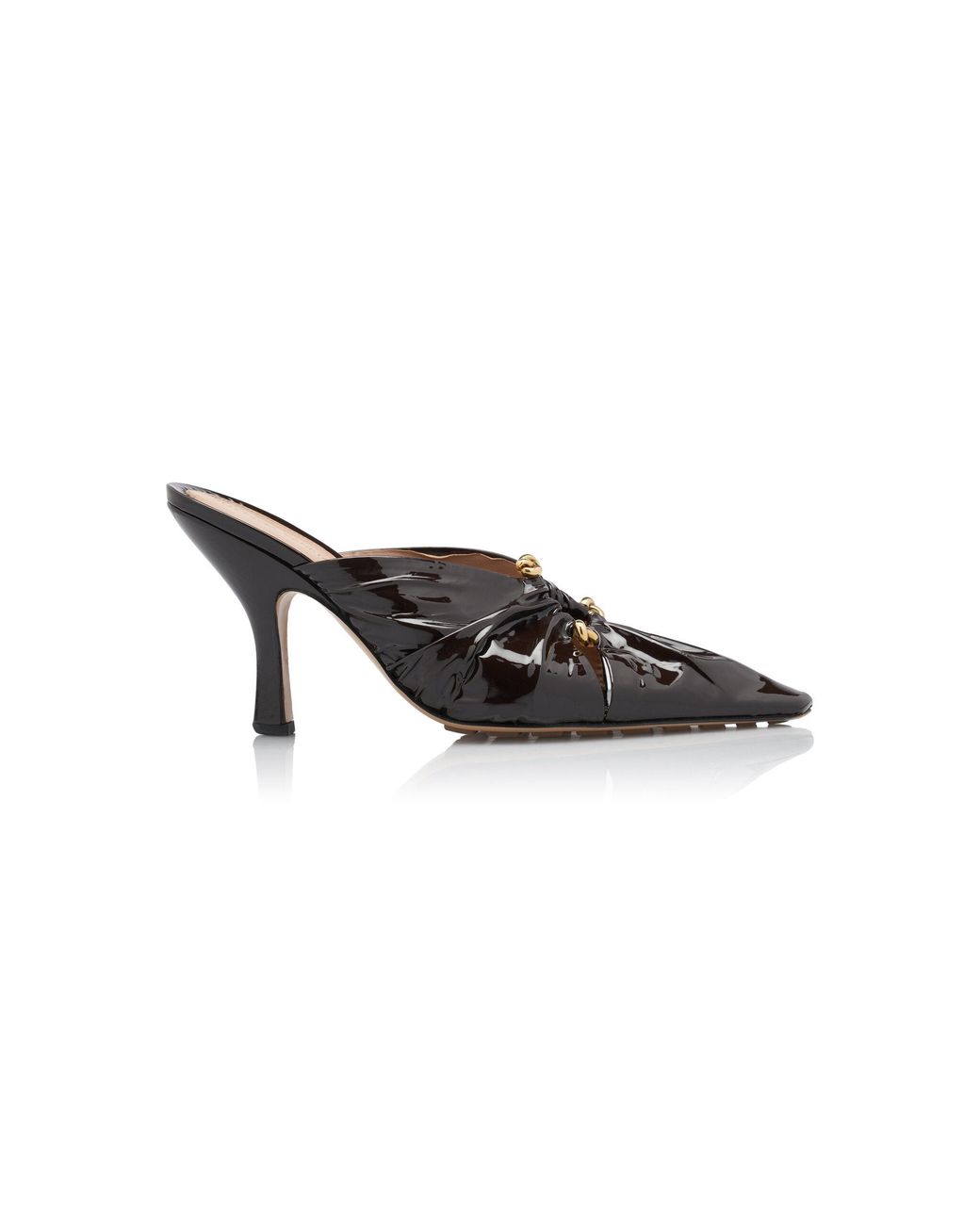 Bottega Veneta Black Leather Mules