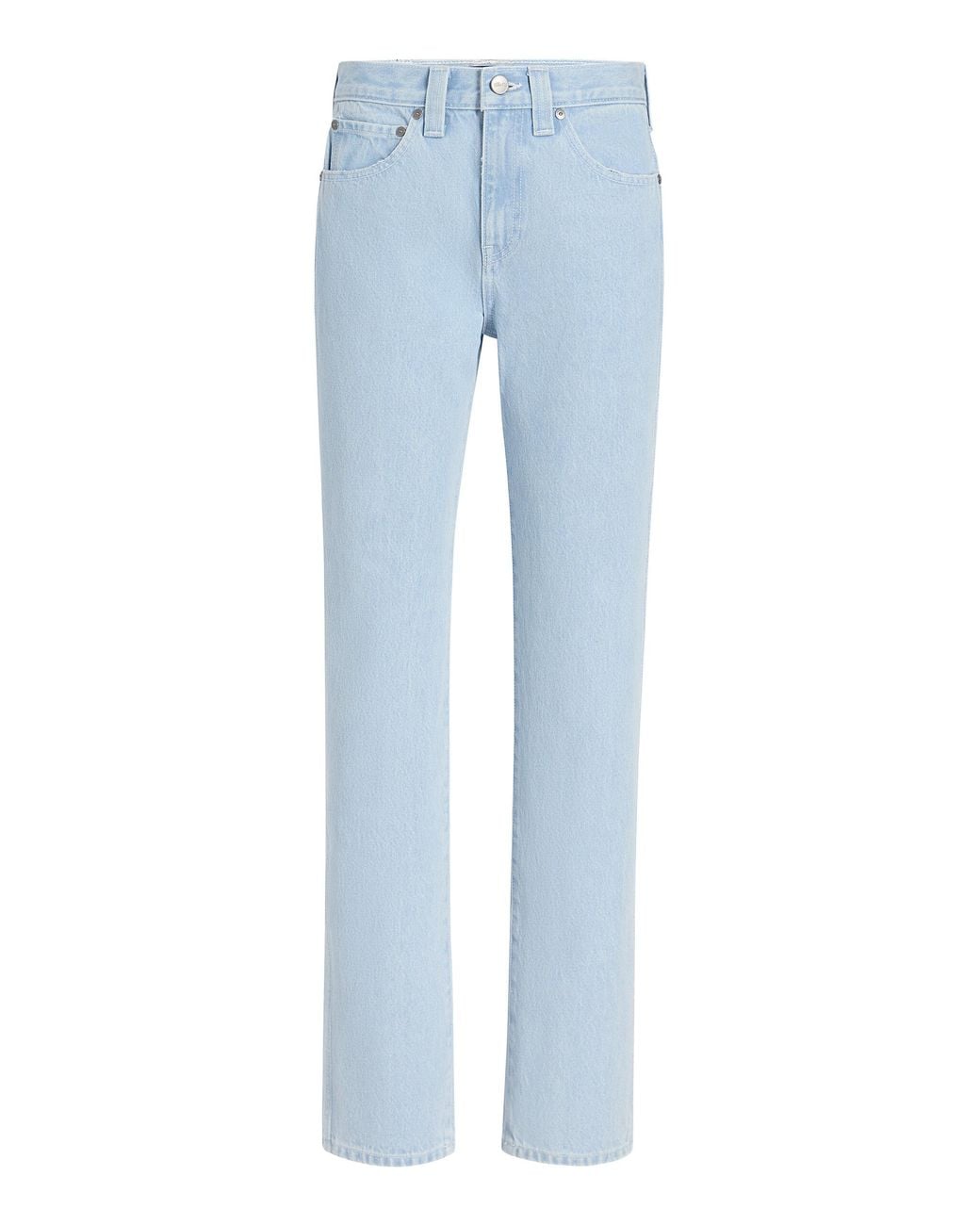 Khaite Blue Farley Rigid Mid-Rise Straight-Leg Jeans