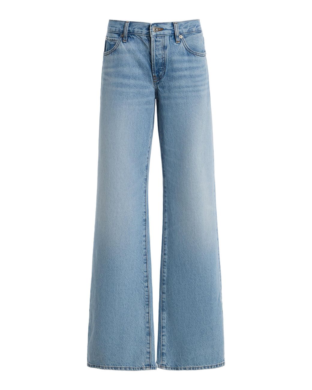 FRAME Blue X Amelia The Rigid Low-Rise Flared-Leg Jeans