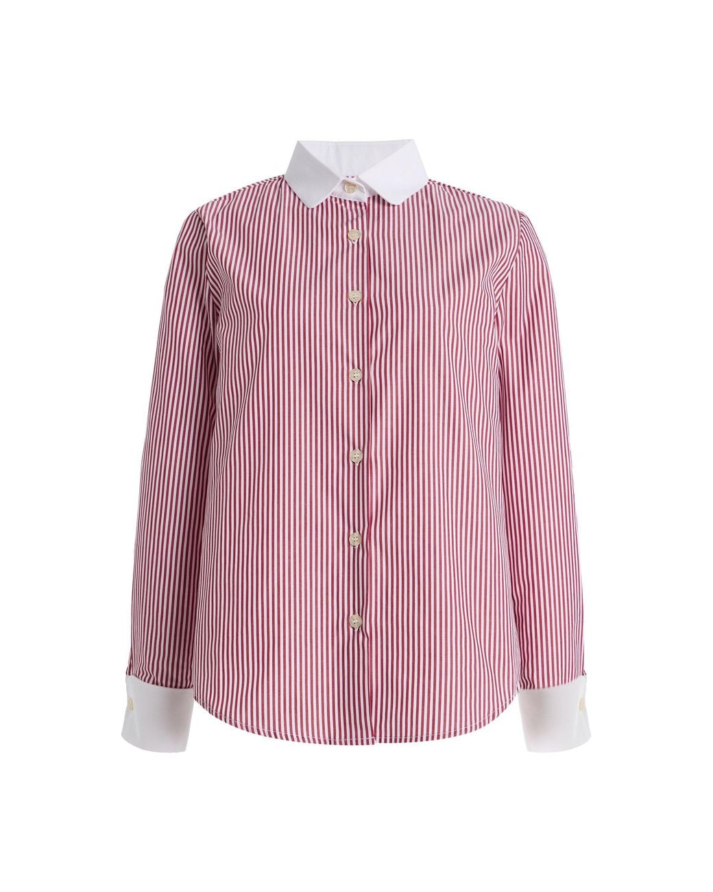 La Veste Pink Shelby Striped Wool-Cotton Shirt
