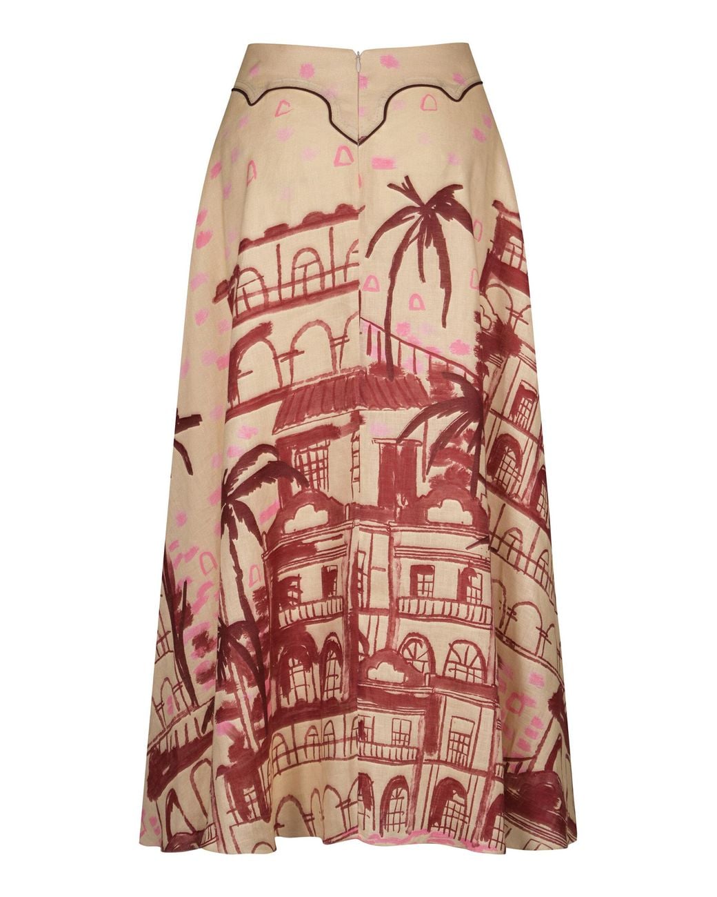 Johanna Ortiz Multicolor Steps Of Joy Linen Maxi Skirt