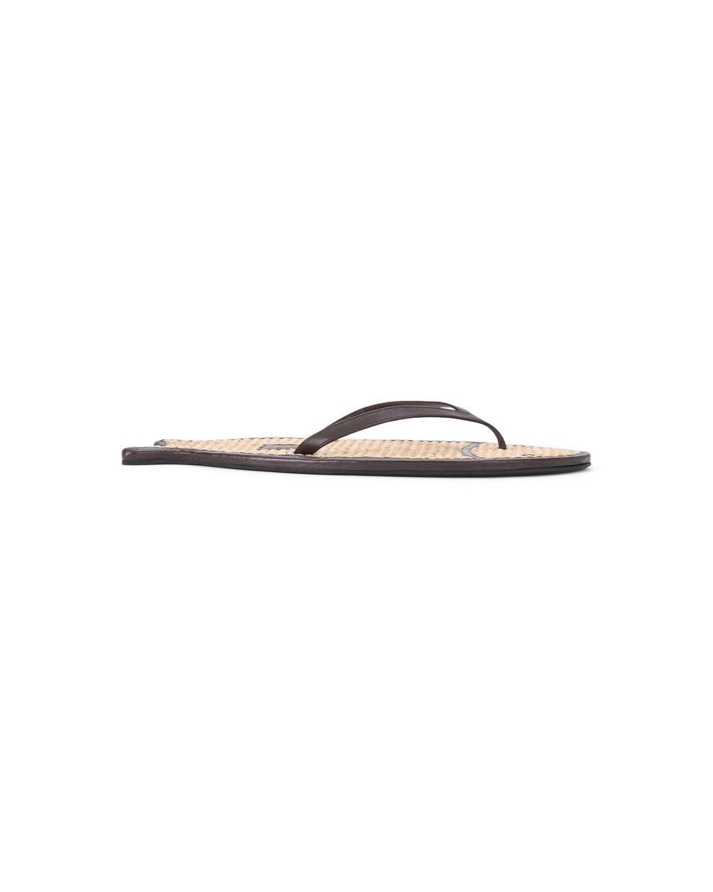 Staud Natural Fish Flop Leather Slippers