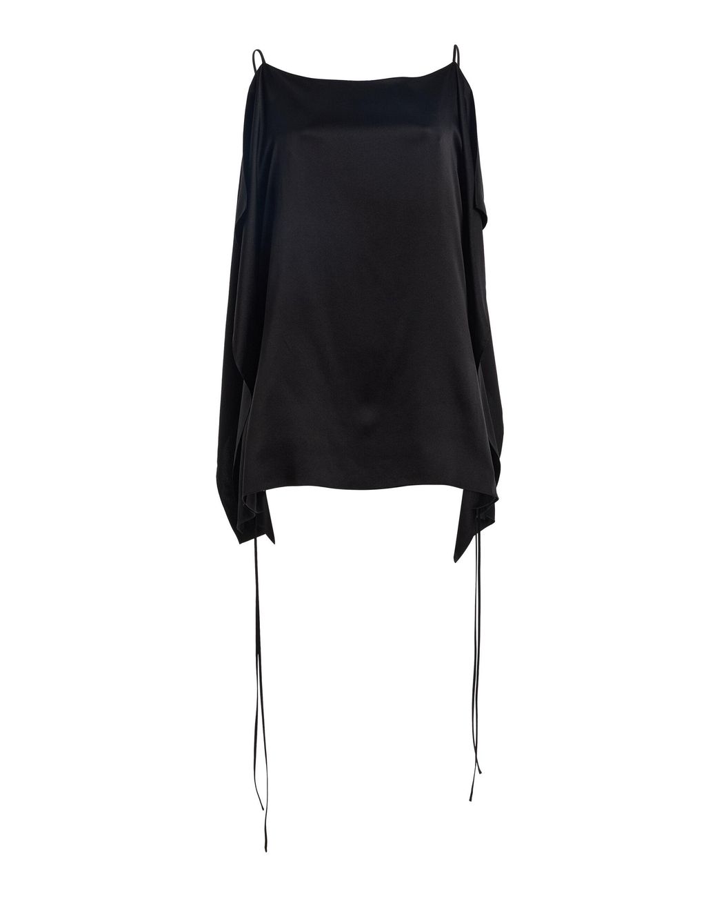 The Row Black Koray Silk Satin Top