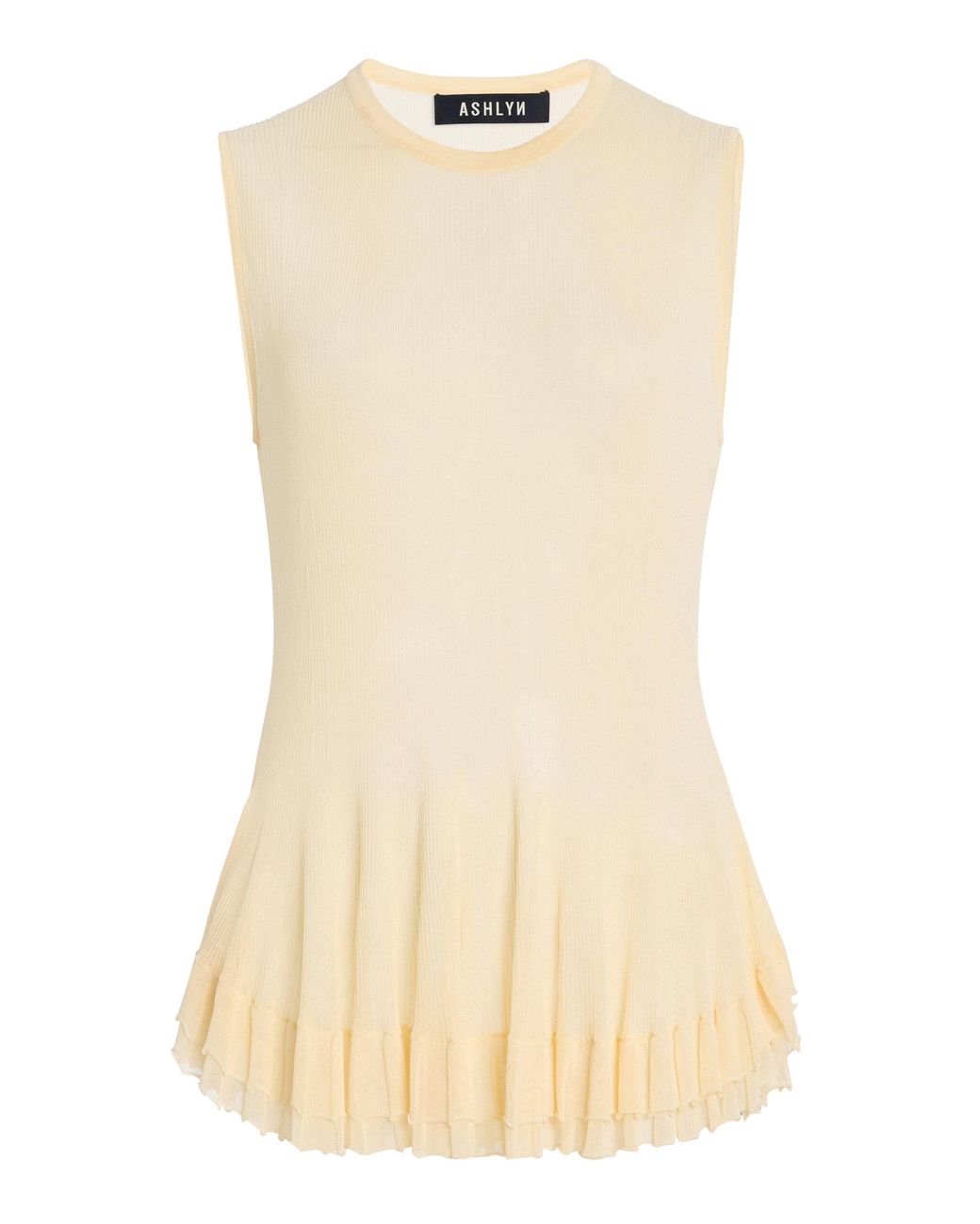 Ashlyn Natural Bennett Knit Peplum Top