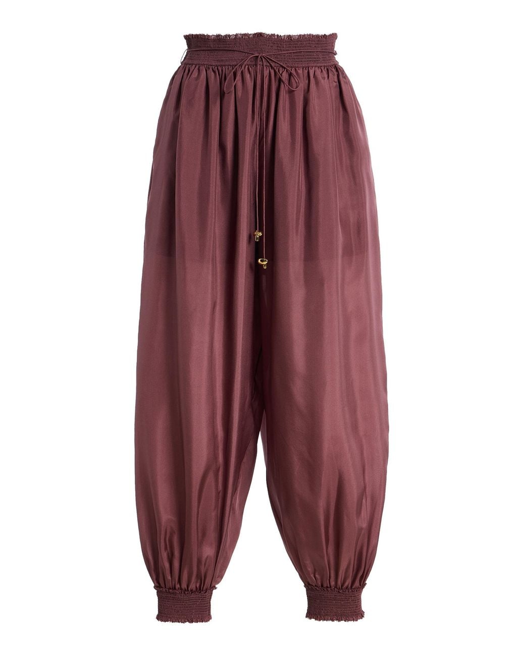Zimmermann Red Aster Silk Harem Pants for men