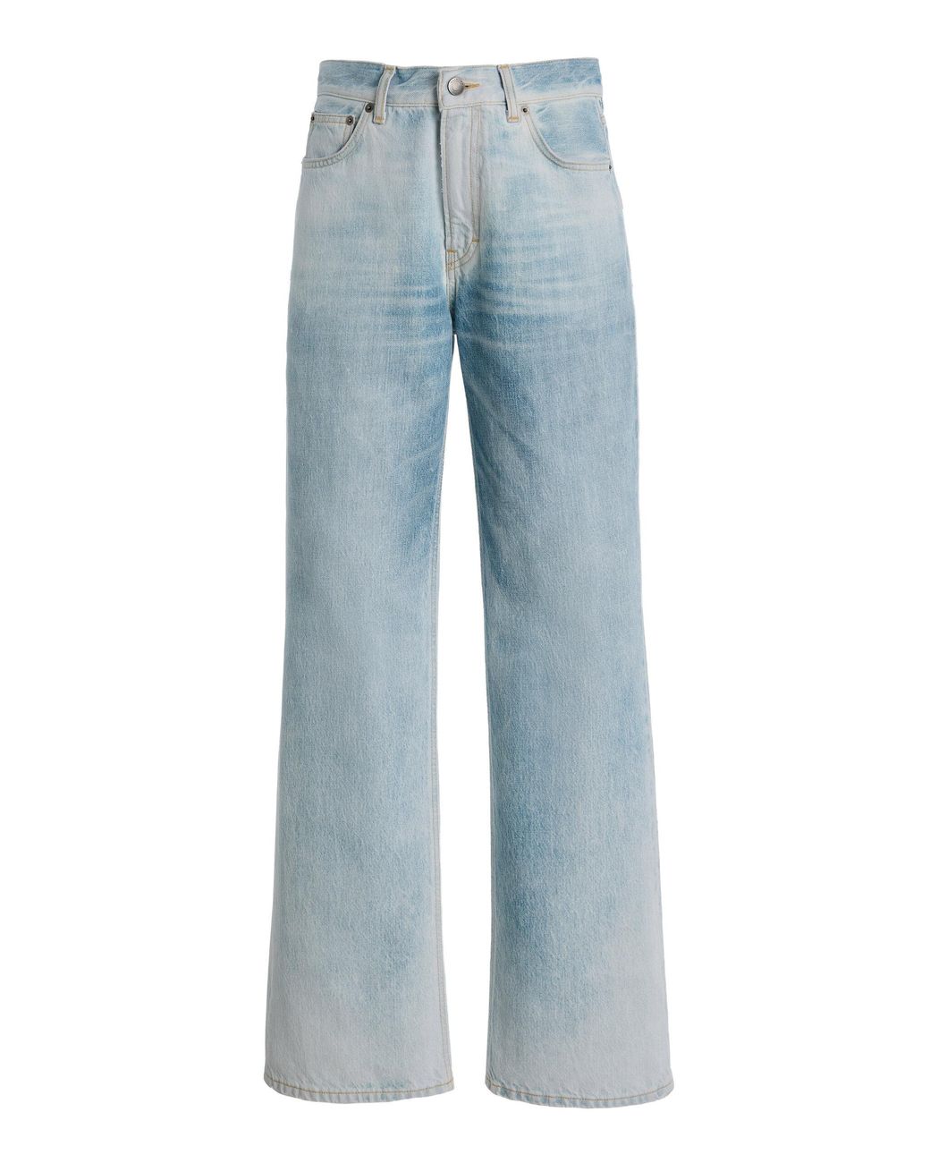 Haikure Blue Korea Rigid Mid-Rise Flared-Leg Jeans