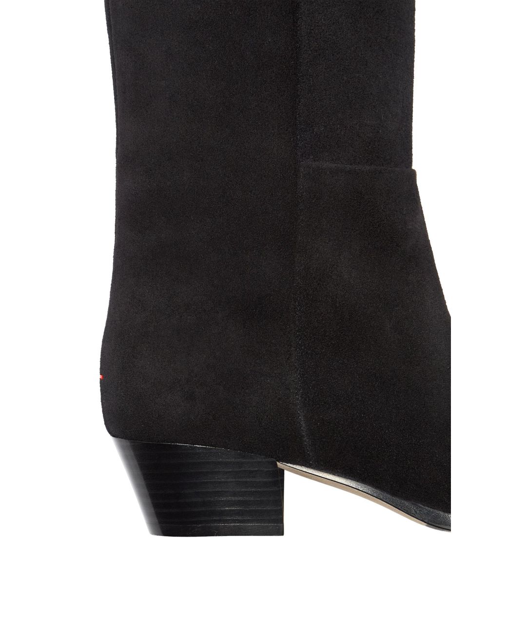 Aeyde Black Medea Suede Knee Boots