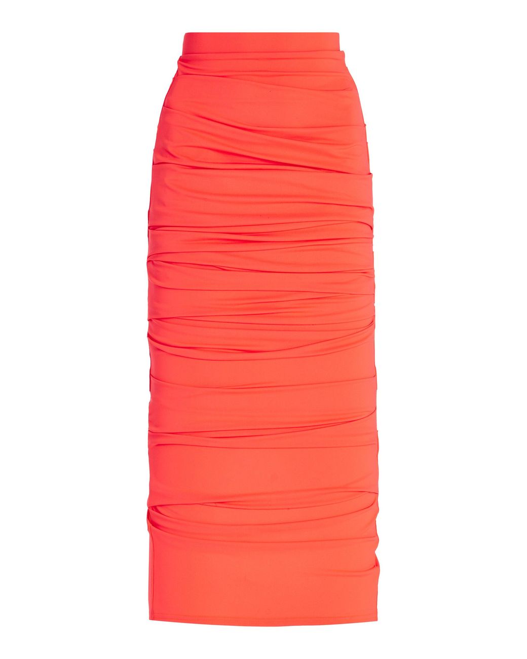 【Alex Perry】 Reganミディスカート Alex Perry Regan Ruched Midi Skirt in Red | Lyst UK