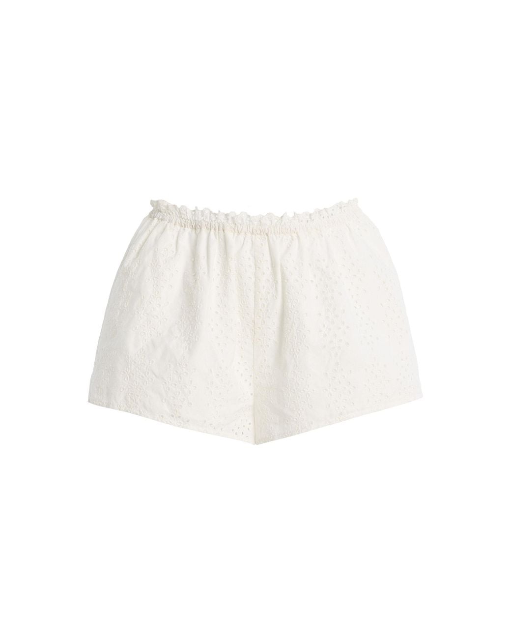 Posse White Harriet Cotton Shorts