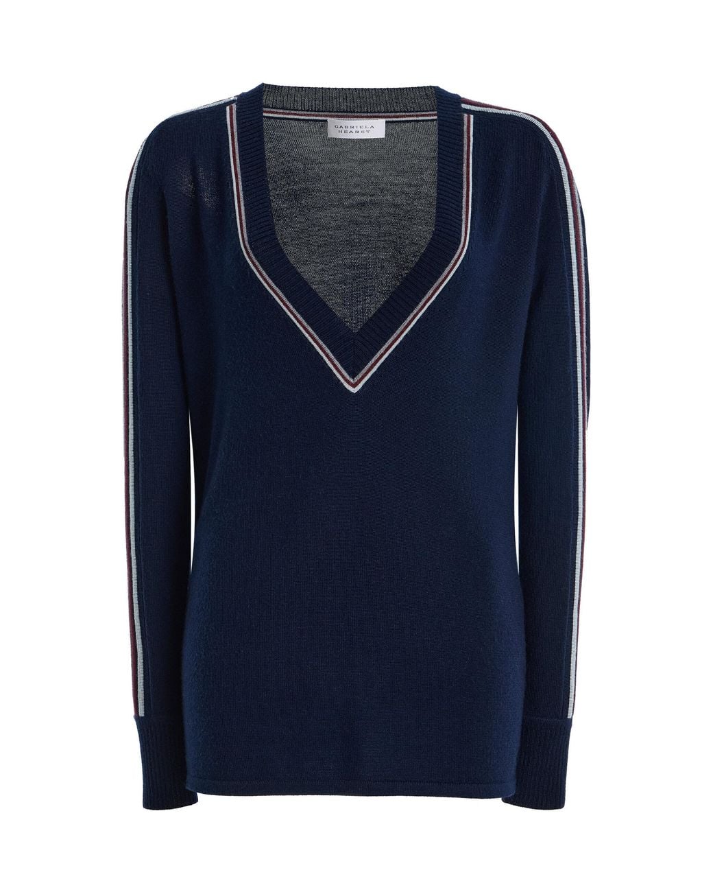 Gabriela Hearst Blue Byrne V-Neck Wool-Cashmere Sweater