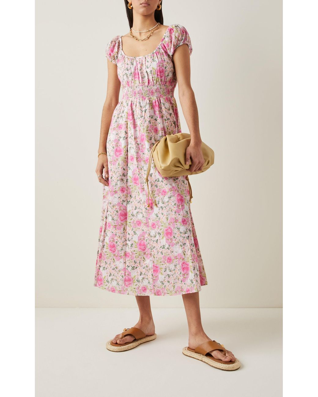 Magdaline floral cotton dress in multicoloured - Love Shack Fancy