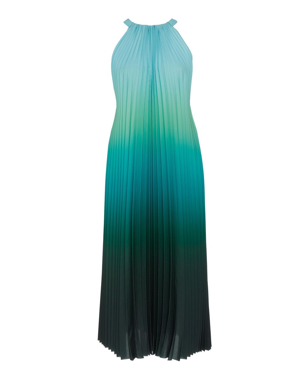Max Mara Pleated Halter-neck Chiffon Knee-length Dress in