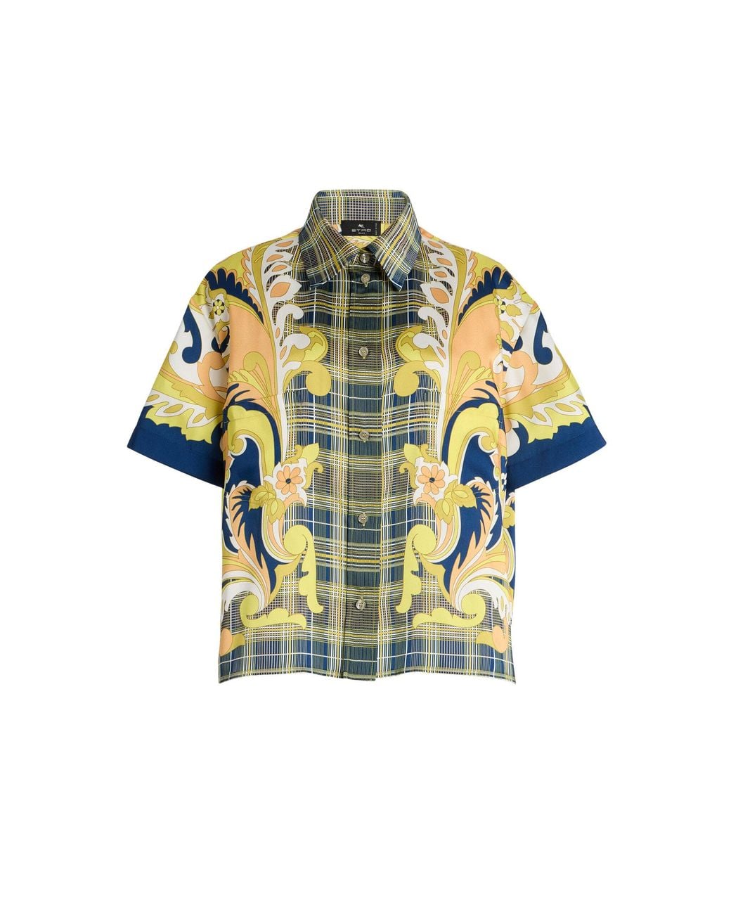 Etro Multicolor Exclusive Riviera Printed Silk-twill Top