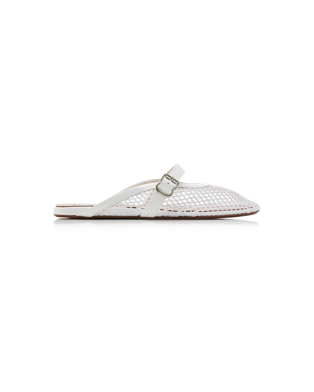 Alaïa White Fishnet Mules
