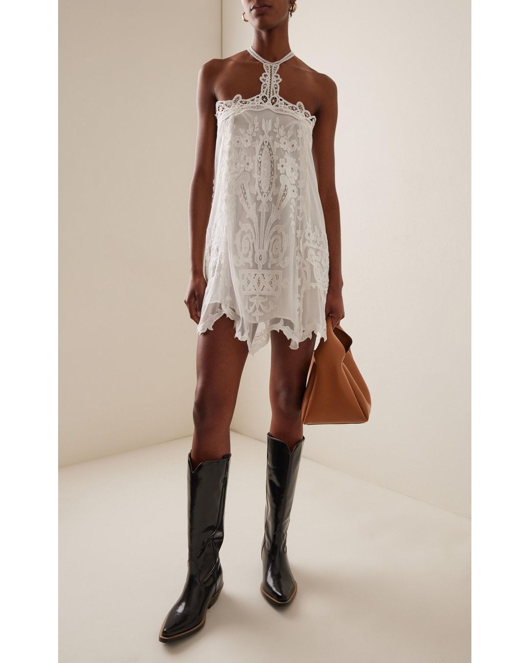 Isabel Marant Valerie Lace Dress in White | Lyst