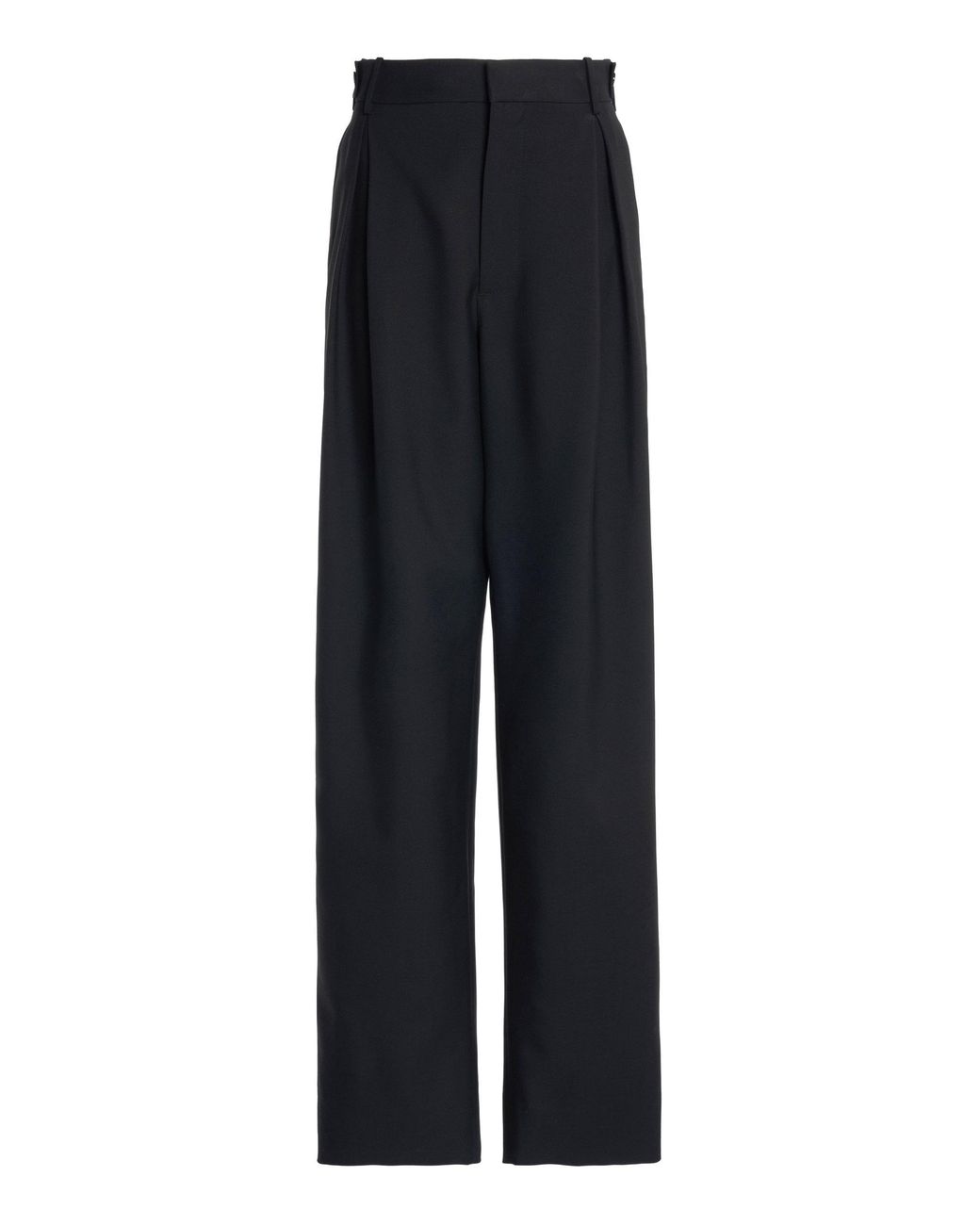 Bottega Veneta Blue Pleated Cotton Wide-leg Pants