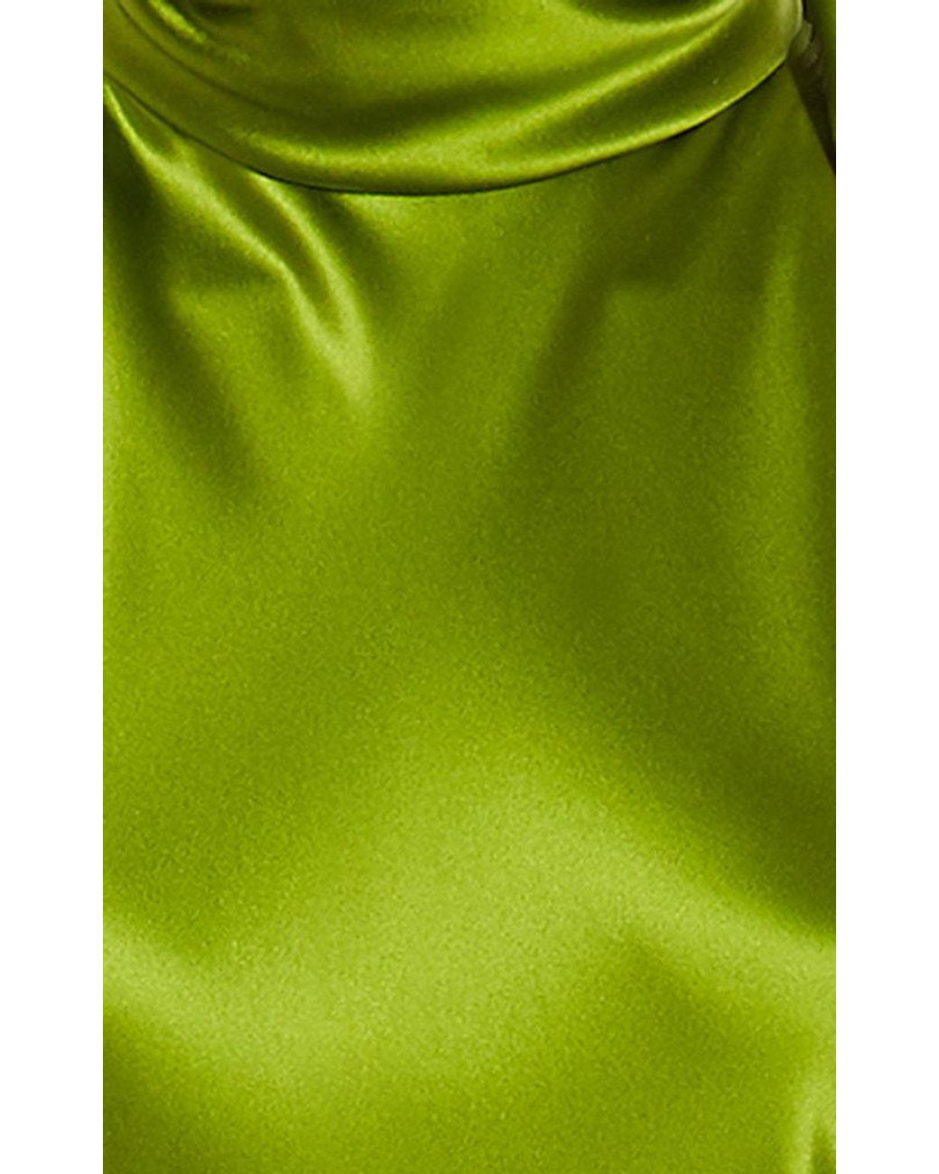 Brandon Maxwell Silk-satin Halterneck Gown in Green | Lyst