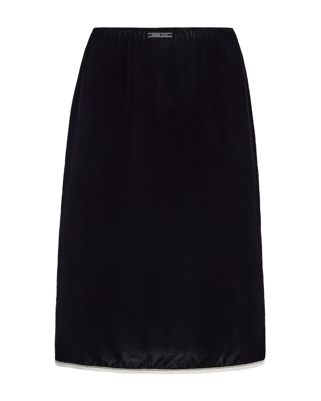 Prada Blue Velvet Midi Skirt