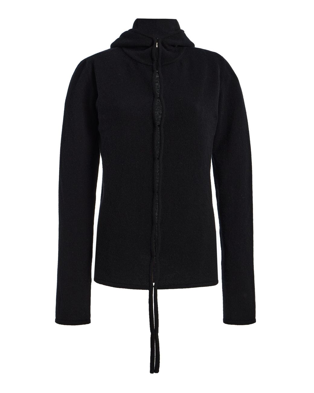 Colleen Allen Black Hooded Wool Jacket
