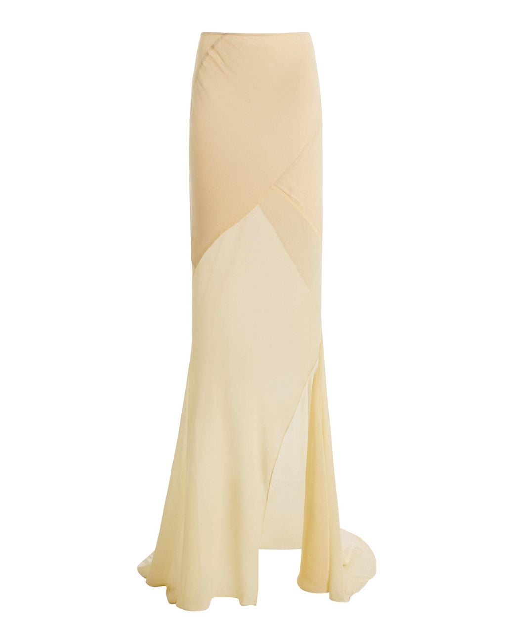 De La Vali Natural Exclusive Oryx Chiffon Maxi Skirt
