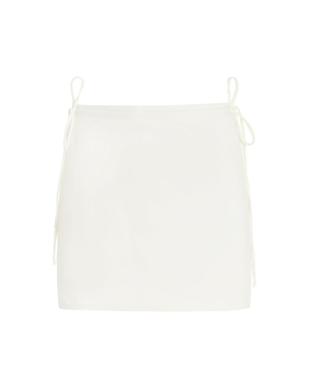 Mare Perpetua White Sun Tie-detailed Swim Skirt