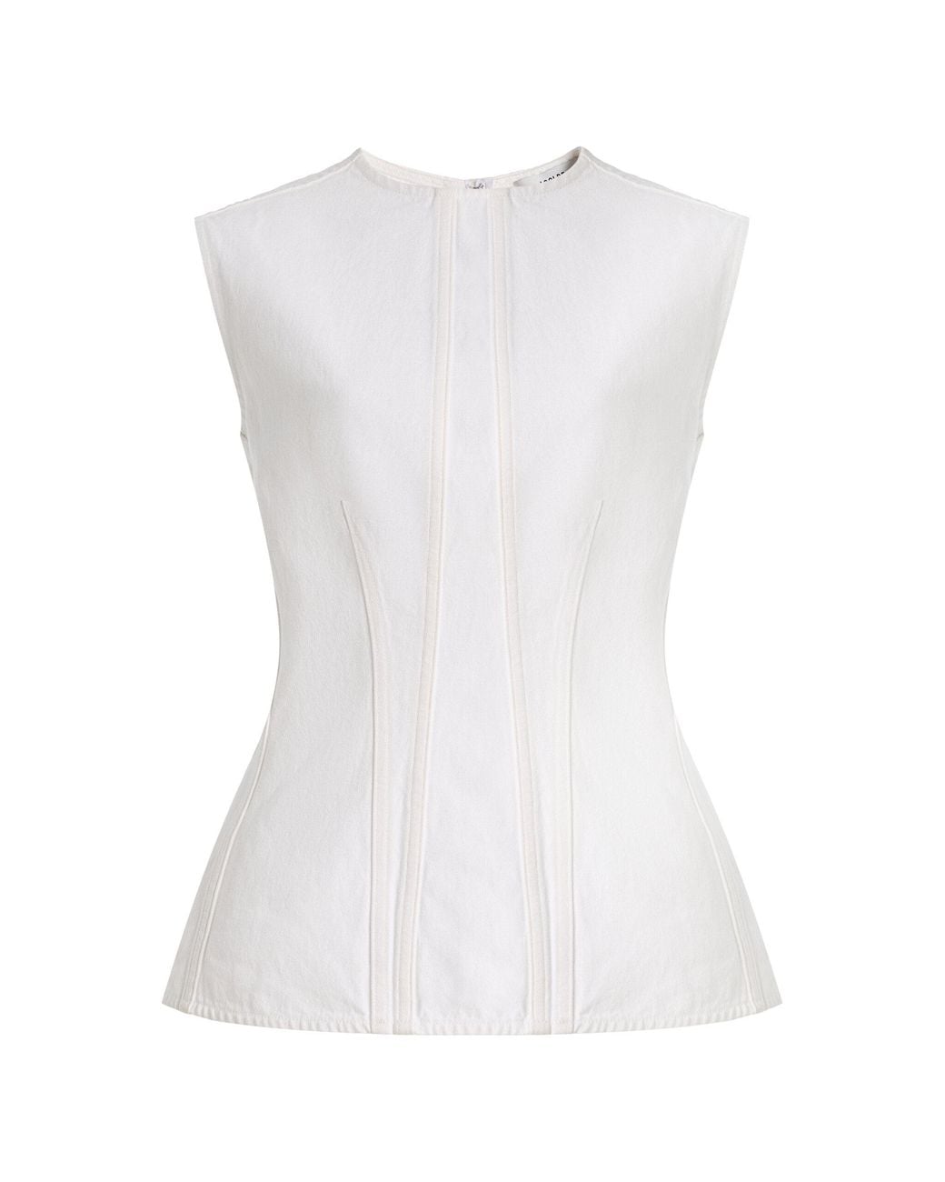 Agolde White Corbin Denim Top