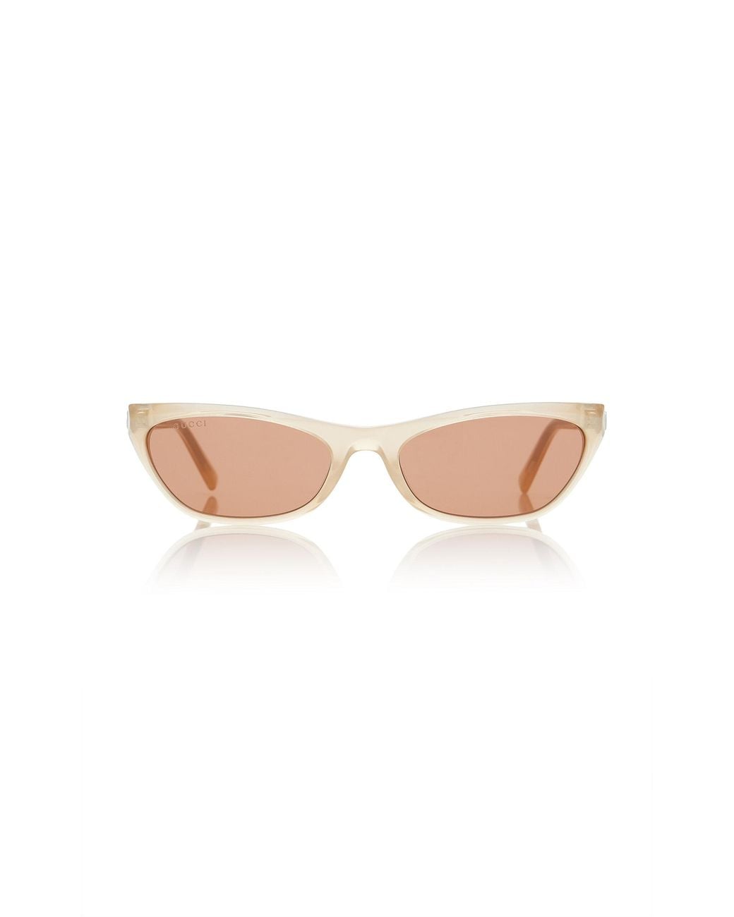 Gucci White Cat-Eye Acetate Sunglasses