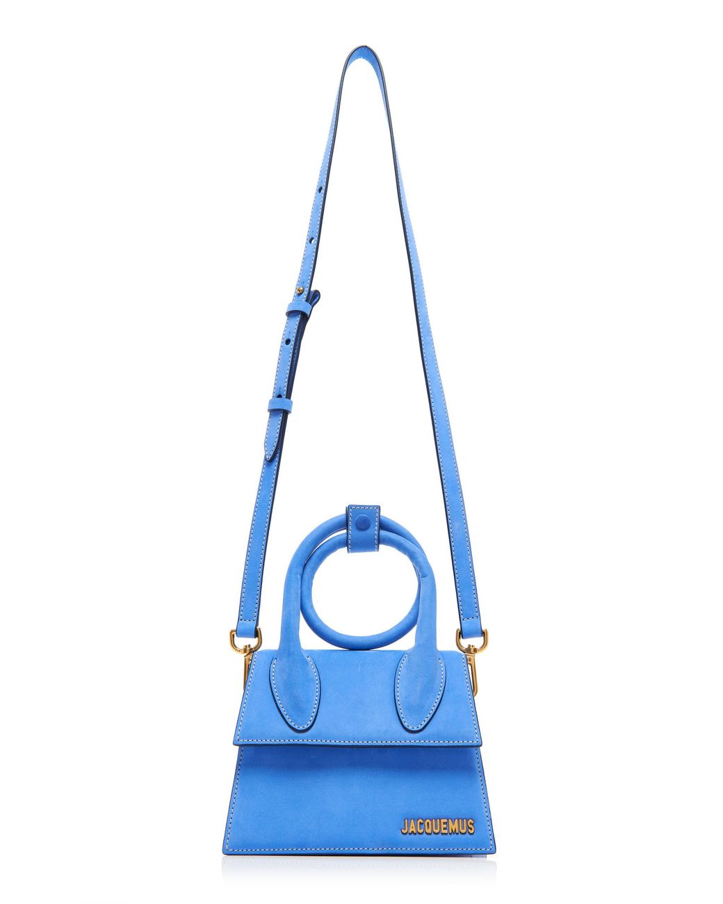 Le chiquito noeud leather crossbody bag Jacquemus Blue in Leather - 35841932