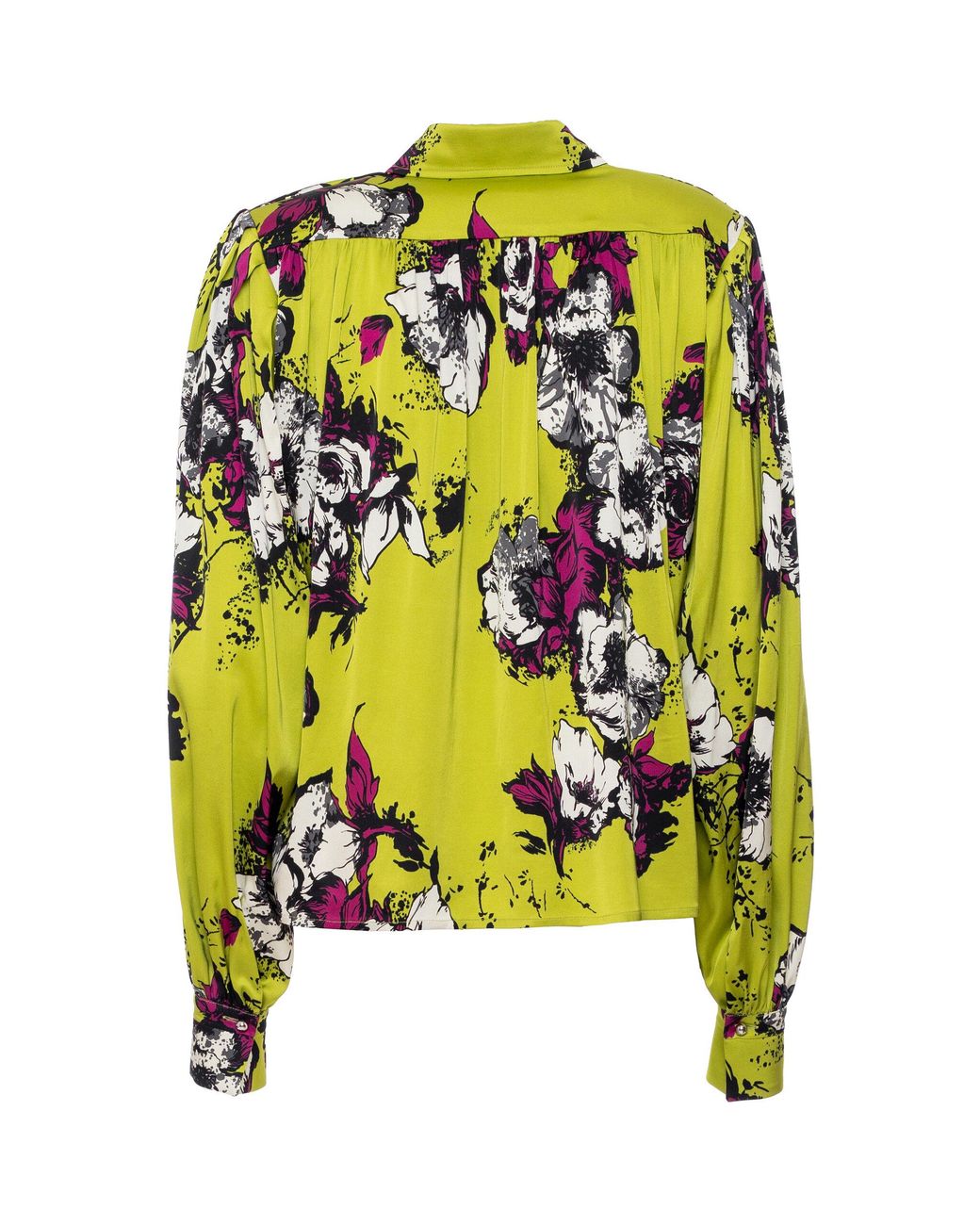 DES_PHEMMES Black 80S Printed Satin Top