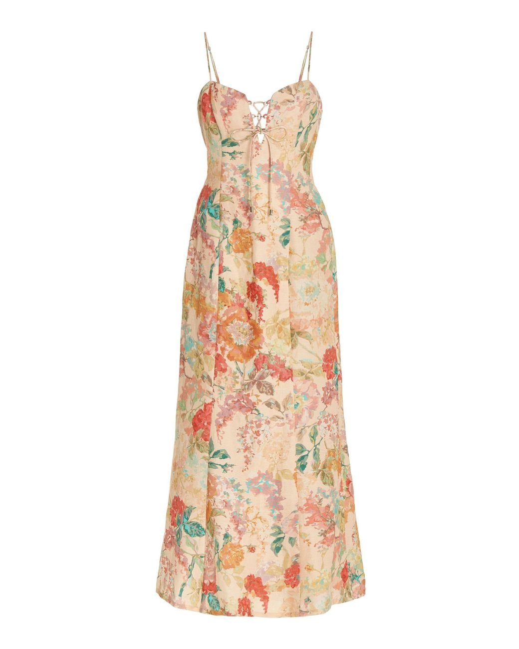 Significant Other Salvador Floral Linen-blend Midi Dress | Lyst