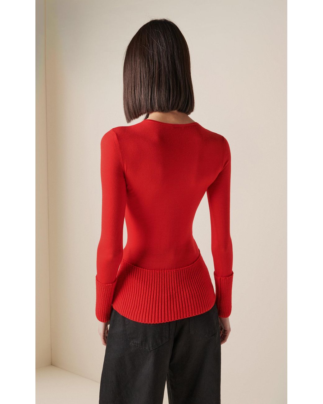 Alaïa Red Wool Top