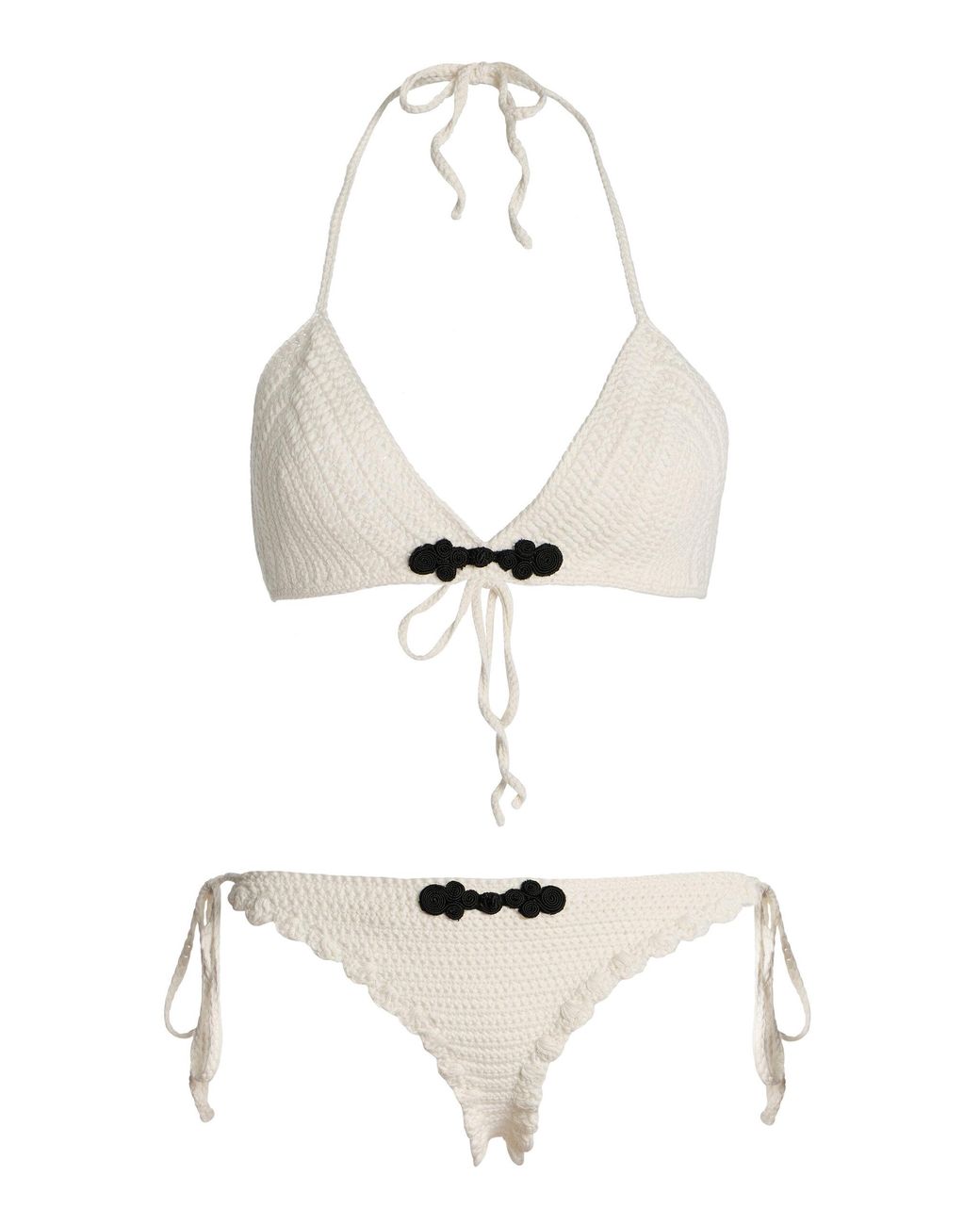 THE GARMENT White Plage Pointelle-Knit Organic Cotton Bikini