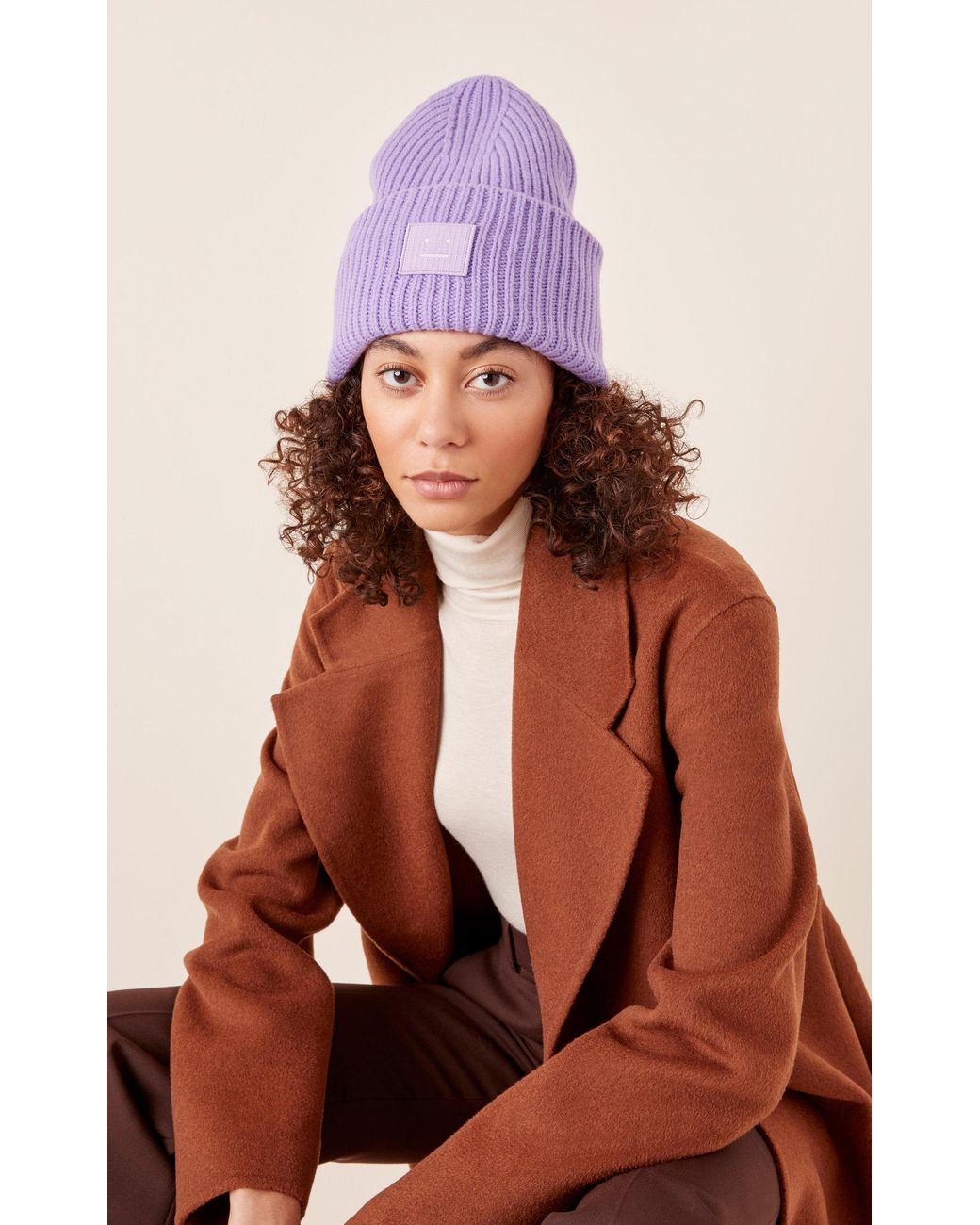 Acne Studios Face-patch Beanie lavender Purple | Lyst UK display picture 2