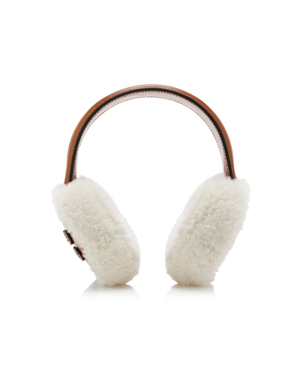 Miu Miu White Shearling Earmuffs