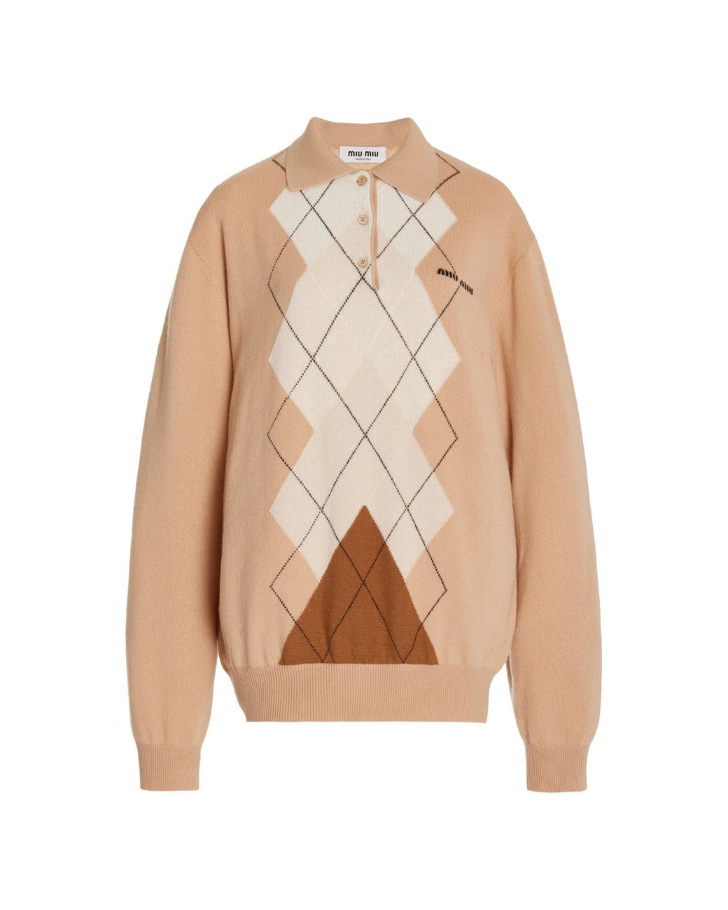 Miu Miu Natural Oversized Cashmere Sweater