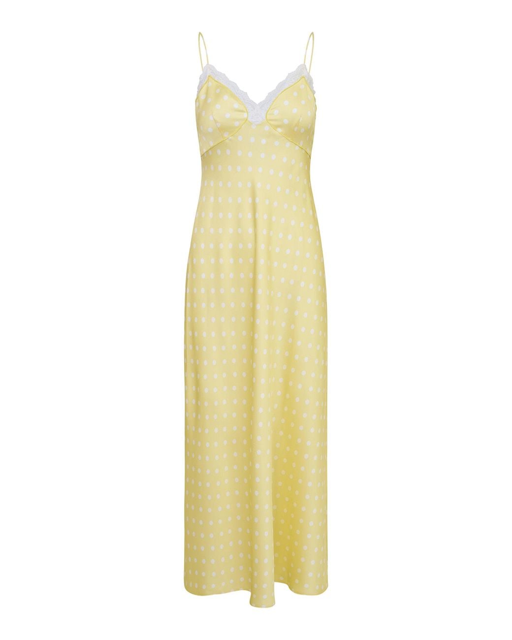 LoveShackFancy Manuela Sheer Maxi Dress in Yellow | Lyst