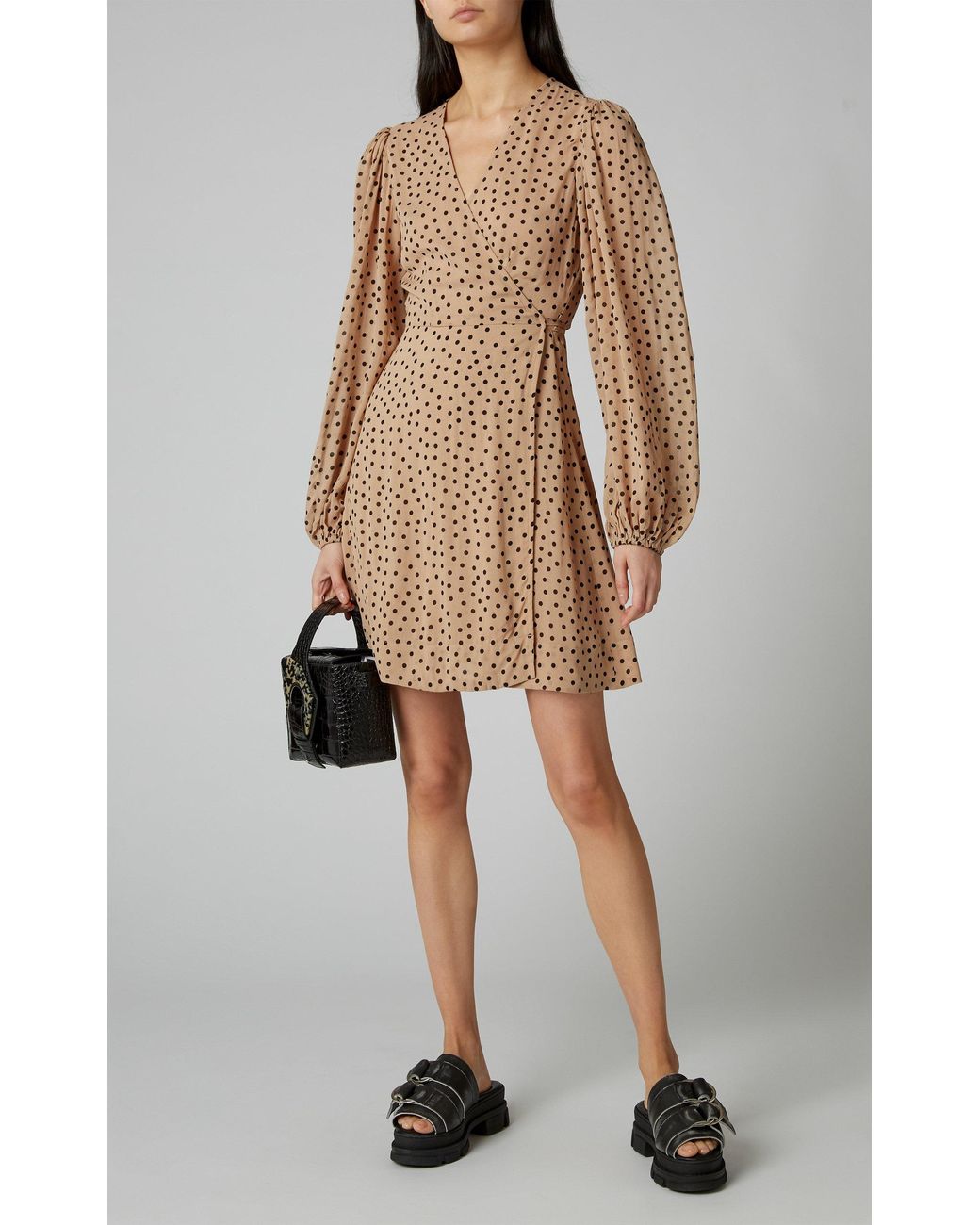 Ganni Synthetic Polka-dot Georgette 