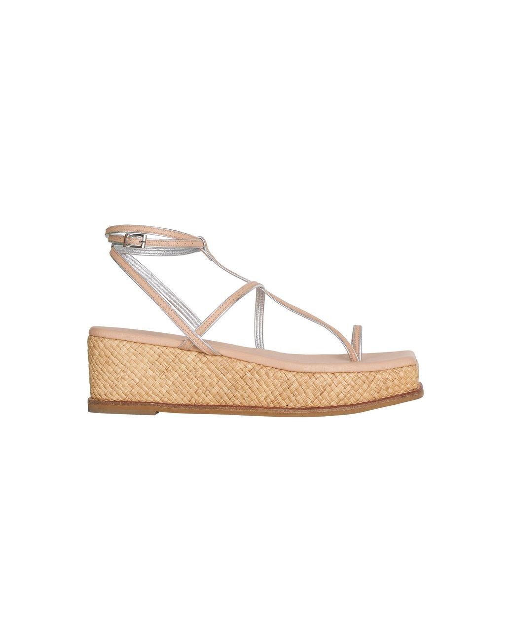 Johanna Ortiz Dancing Shadows Leather Sandals in White Lyst