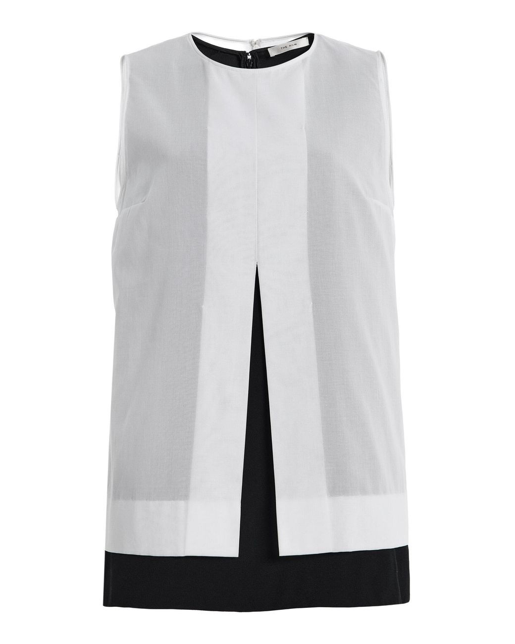 The Row White Enzel Layered Cotton Top