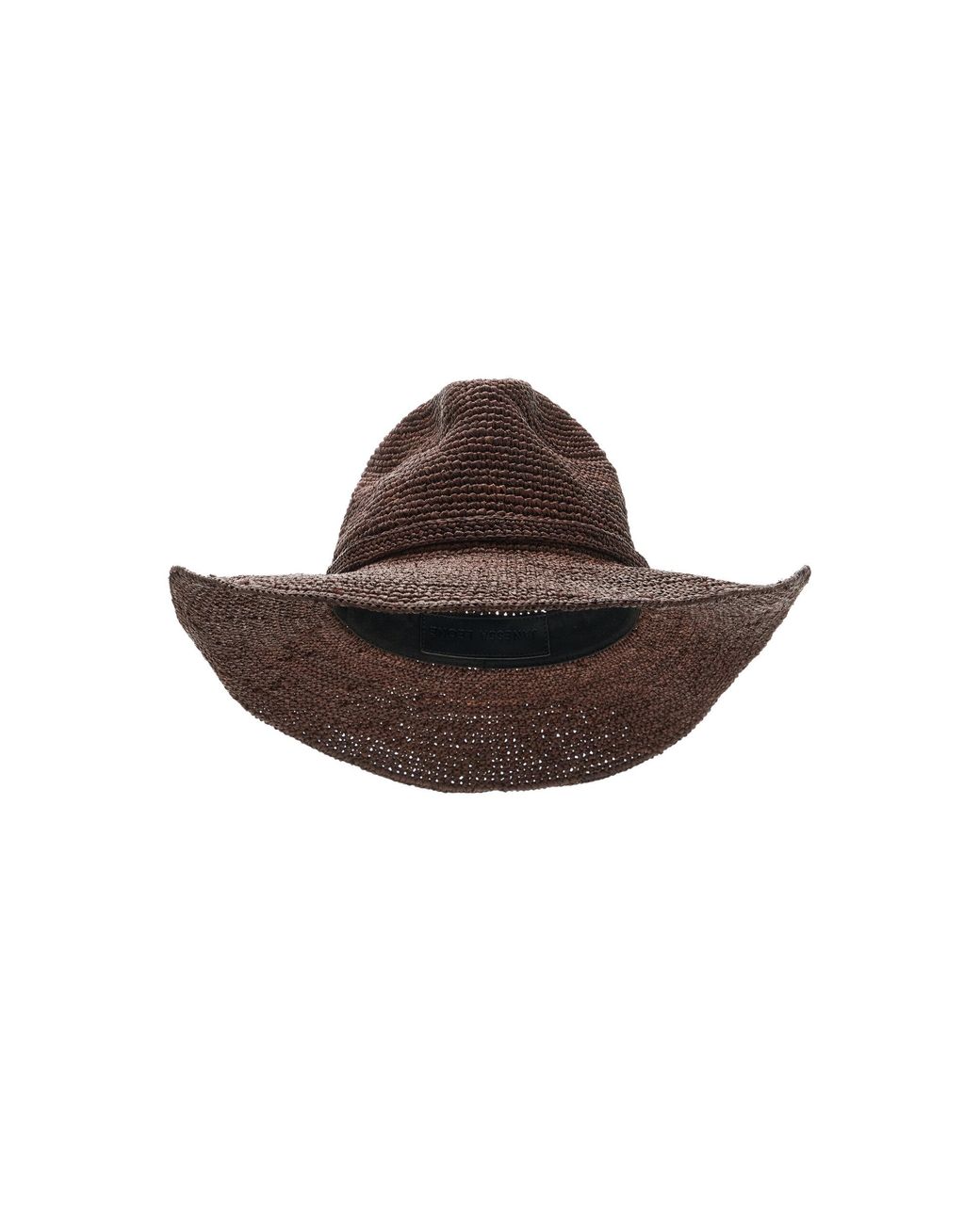Janessa Leone Brown Sacha Western Straw Fedora